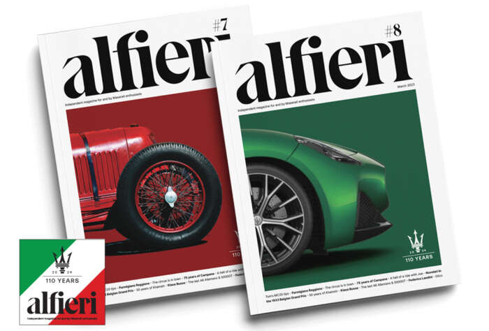 Alfieri Magazine is celebrating 110 Years of Maserati with Special Anniversary Editions
